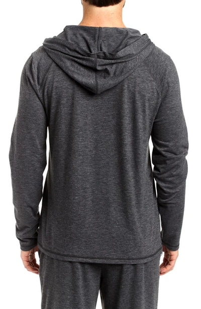 Shop Rainforest Brushed Jersey Hoodie In Dark Charcoal Heather