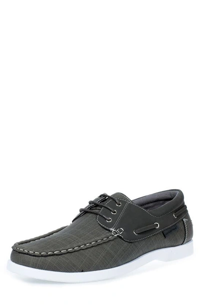 Shop Akademiks Marina Boat Shoe In Grey