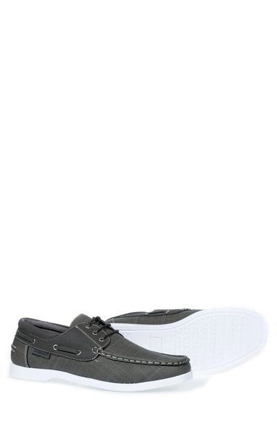 Akademiks Marina Boat Shoe In Grey