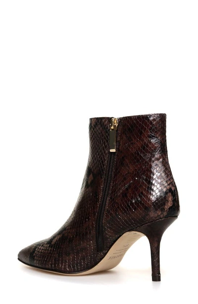 Shop L Agence Aimee Bootie In Brown Snake
