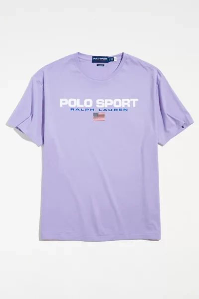Shop Polo Ralph Lauren Sport Logo Tee In Lavender
