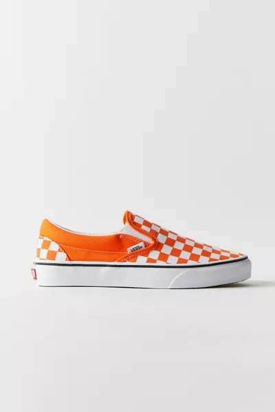 Shop Vans Seasonal Checkerboard Slip-on Sneaker In Orange