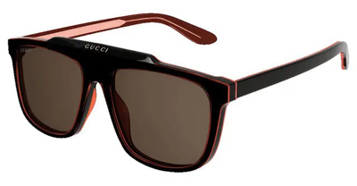Shop Gucci Brown Square Mens Sunglasses Gg1039s 003 58 In Black / Brown