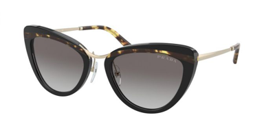 Shop Prada Grey Gradient Cat Eye Ladies Sunglasses Pr 25xs 3890a7 55 In Black,grey
