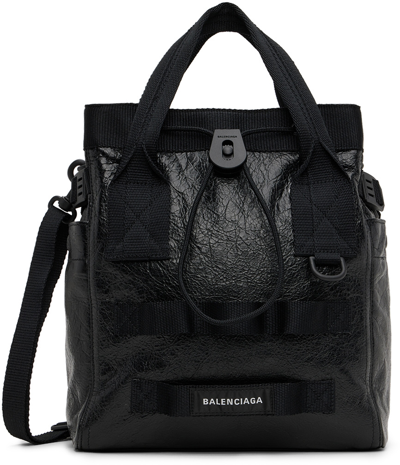 Balenciaga Army Top Handle Small Tote Bag In 1000 Black