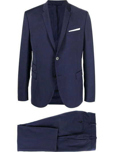 Shop Neil Barrett Blue Single Breasted Two-piece Suit