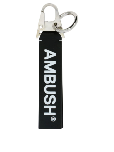 Shop Ambush "logo-lettering" Keychain In Black  