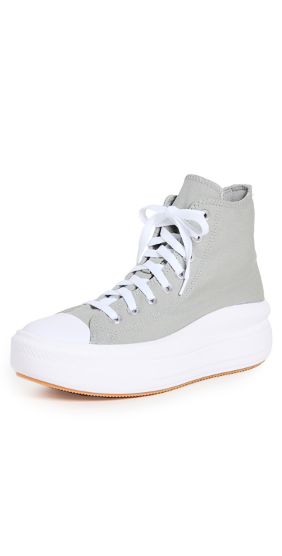 Shop Converse Chuck Taylor All Star Move Platform Hi Sneakers Slate Sage/white/white