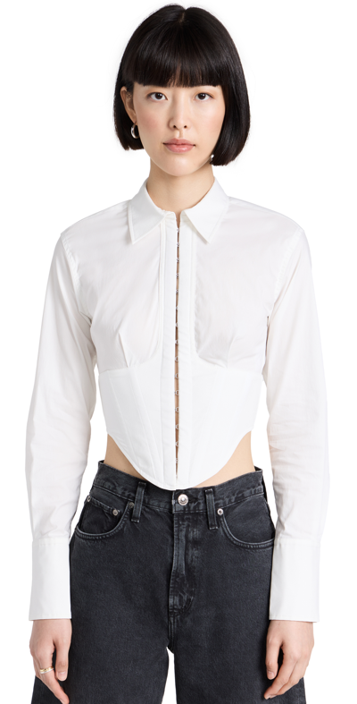 Shop Dion Lee Undercorset Shirt In White