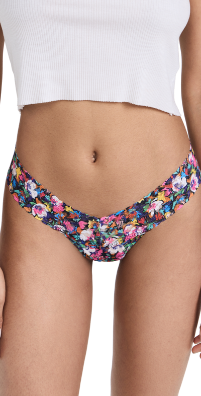 Shop Hanky Panky Signature Lace Low Rise Thong In Confetti Flora