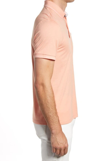 Shop Ted Baker Tortila Slim Fit Tipped Pocket Polo In Pink