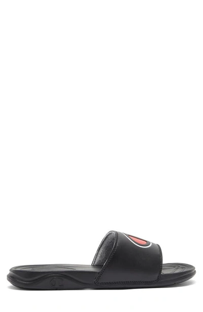 Shop Champion Mega Slide Sandal In Black/ Scarlet