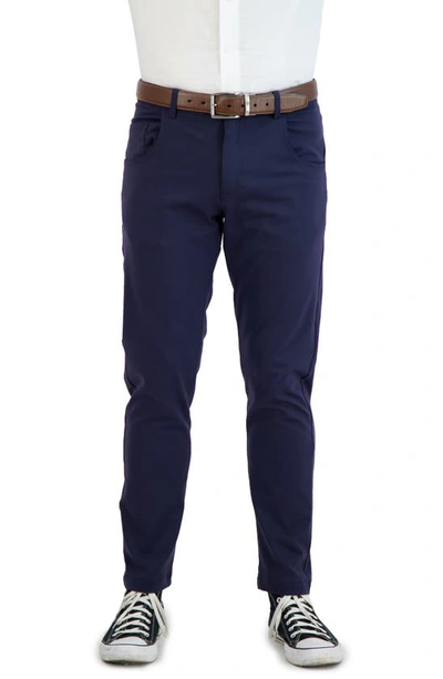 Shop Levinas All Day Everyday Stretch Tech Chino Pants In Navy