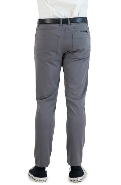 Shop Levinas All Day Everyday Stretch Tech Chino Pants In Grey
