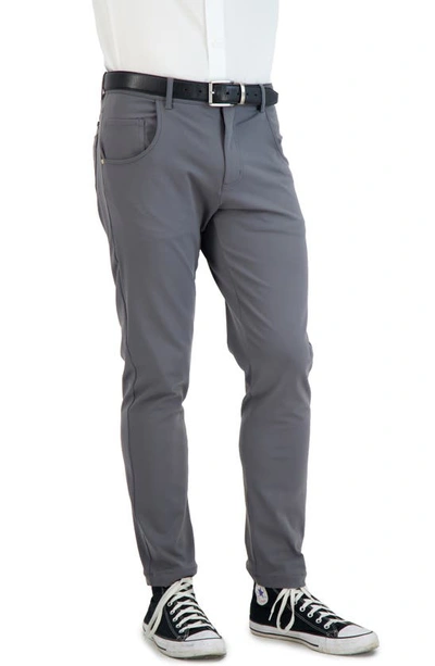 Shop Levinas All Day Everyday Stretch Tech Chino Pants In Grey