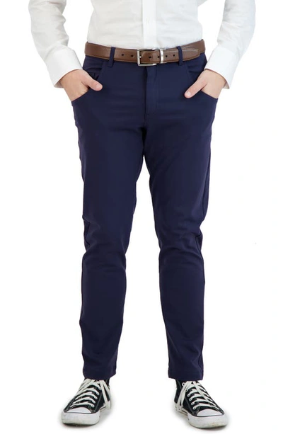 Shop Levinas All Day Everyday Stretch Tech Chino Pants In Navy