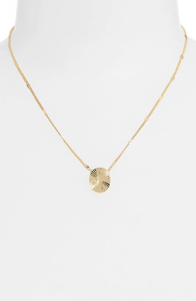 Shop Gorjana Surfside Pendant Necklace In Gold