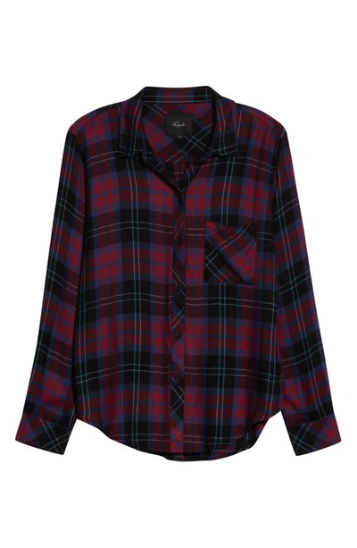 Shop Rails Hunter Plaid Button-up Shirt In Midnight Ultramarine Berry