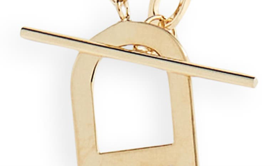 Shop Jennifer Zeuner Tate Mariner Chain Lariat Necklace In Gold Vermeil