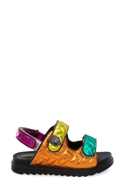 Kurt Geiger Mult/other Mini Orson Quilted Leather Sandals 6-7 Years Eur 31 / 12.5 Uk In Multi