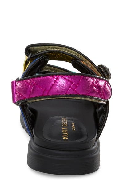 Kurt Geiger Mult/other Mini Orson Quilted Leather Sandals 6-7 Years Eur 31 / 12.5 Uk In Multi