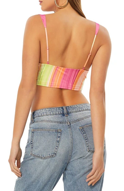 Shop Afrm Vana Ruched Crop Top In Abstract Spring Wave