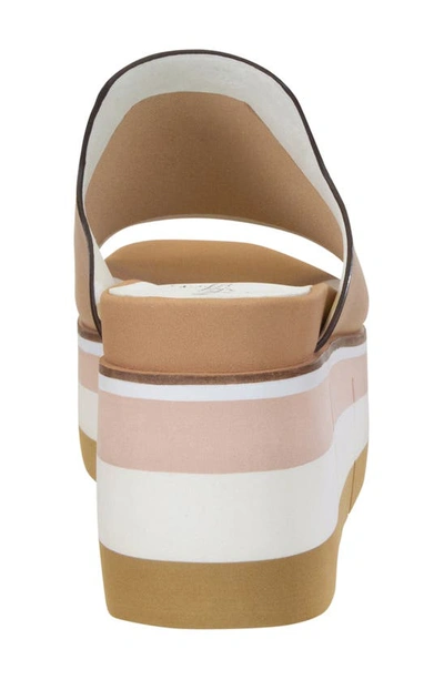 Naked Feet Flow Wedge Slide Sandal In Ecru