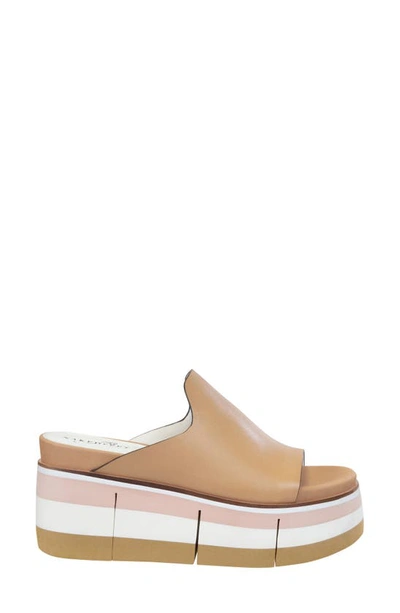 Naked Feet Flow Wedge Slide Sandal In Ecru