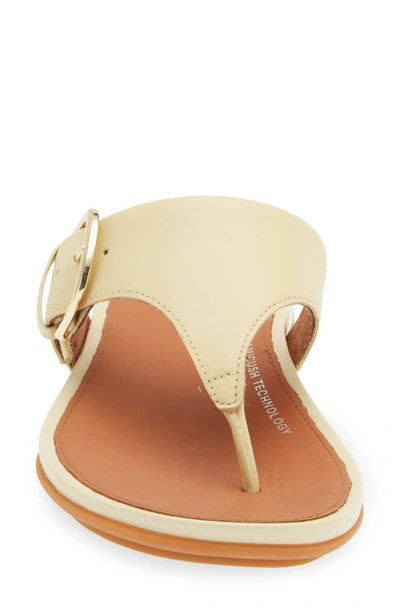 Shop Fitflop Gracie Flip Flop In Pale Yellow