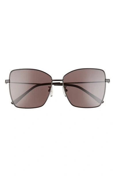 Balenciaga 60mm Butterfly Sunglasses In Shiny Black