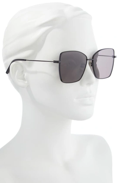 Shop Balenciaga 60mm Butterfly Sunglasses In Black