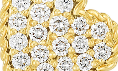 Shop Roberto Coin Diamond Princess Heart Charm In Yellow Gold/diamond