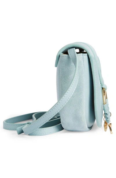 Shop See By Chloé Mini Hana Leather Bag In Sterling Blue