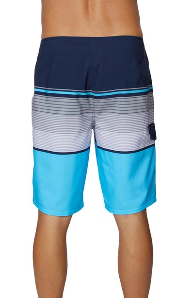 Shop O'neill Lennox Stretch Stripe Board Shorts In Aquarius