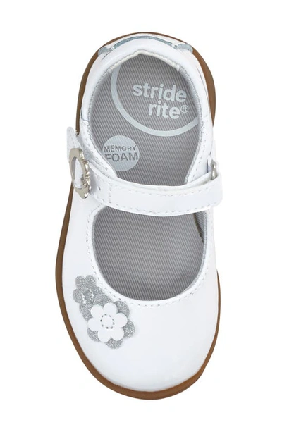 Stride Rite Holly Mary Jane In White Patent