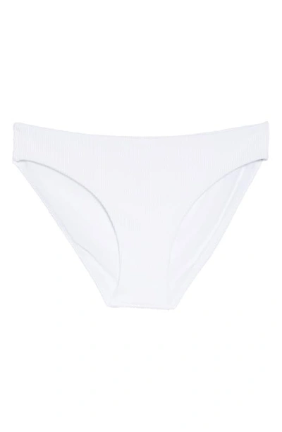 Shop Roxy Rib Love The Comber Bikini Bottoms In Bright White
