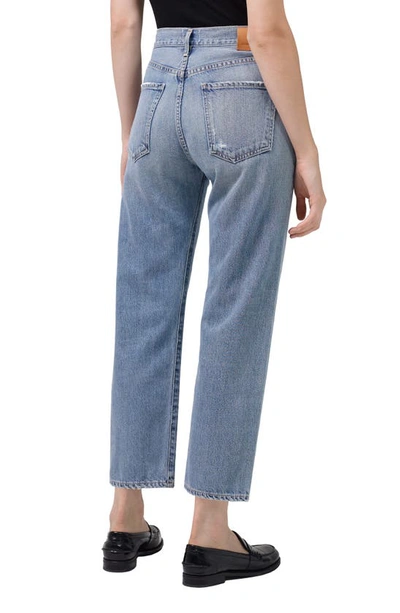 Shop Citizens Of Humanity Emery Crop Straight Leg Jeans In Old Blue