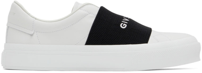 Shop Givenchy White City Sport Sneakers In 116 White/black