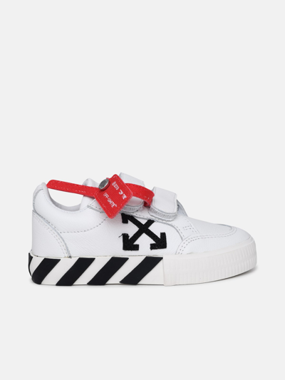 Shop Off-white Vulcanized Leather Sneakers In Black