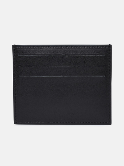 Shop Mm6 Maison Margiela Leather Card-holder In Black