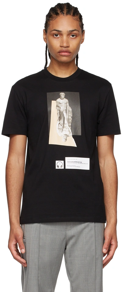 Shop Neil Barrett Black Hermitage Edition Hercules T-shirt In 1874 Black/multicolo