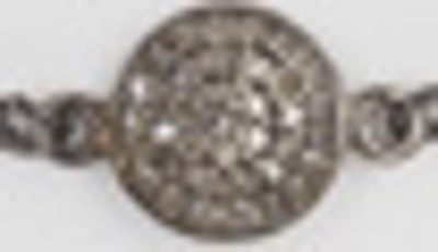 Shop Adornia Fine Black Rhodium Plated Sterling Silver Pave Diamond Disc Slide Bracelet