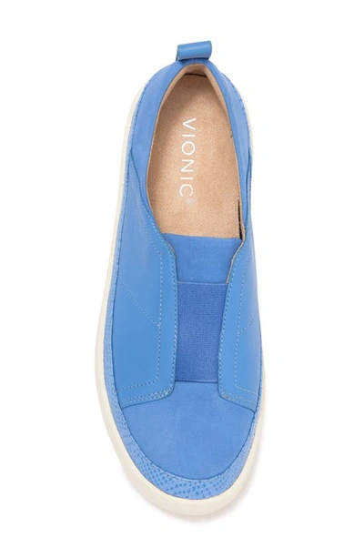 Shop Vionic Zinah Slip-on Sneaker In Azure Leather