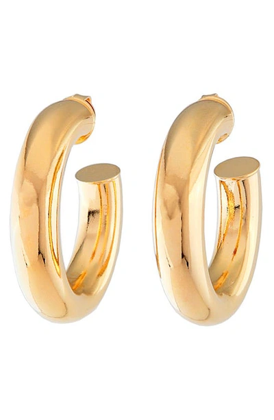 Shop Martha Calvo Tubular Hoop Earrings In Gold
