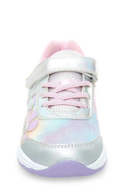 Shop Stride Rite Lighted Glimmer Sneaker In Iridescent