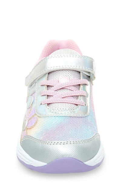Stride Rite Lighted Glimmer Sneaker In Iridescent