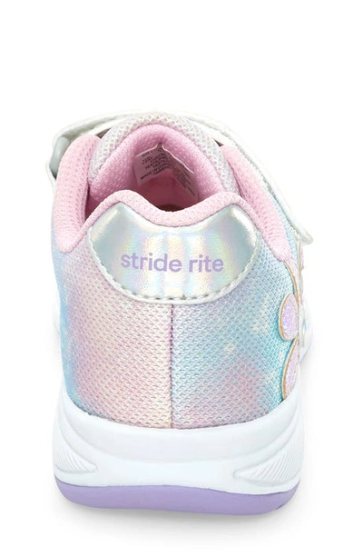 Shop Stride Rite Lighted Glimmer Sneaker In Iridescent