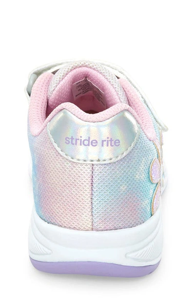 Stride Rite Lighted Glimmer Sneaker In Iridescent