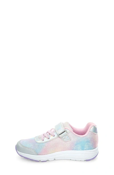 Shop Stride Rite Lighted Glimmer Sneaker In Iridescent