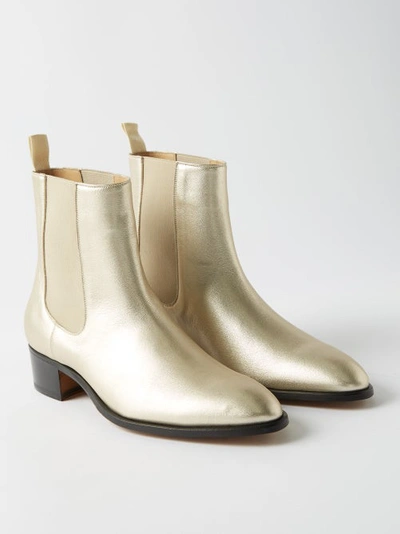 Monument Literacy Skynd dig Tom Ford Gold Tone Bradden Leather Chelsea Boots | ModeSens